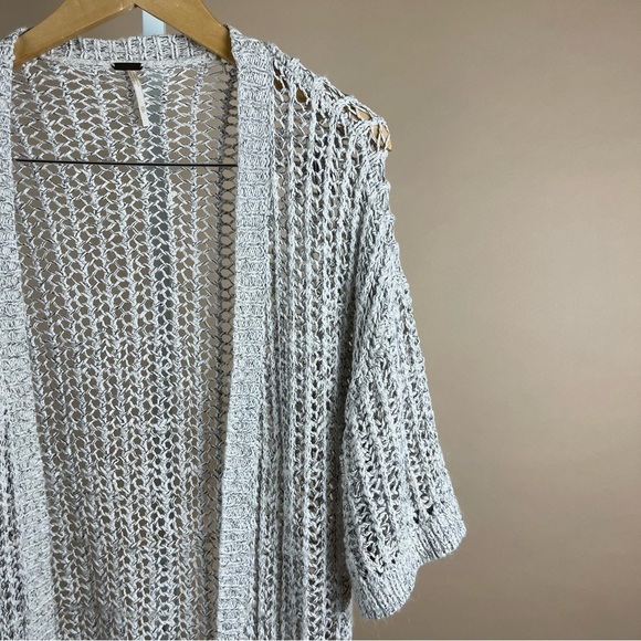 Free People Womens XS Wool Blend Knit Oversized Slouchy Cardigan Shrug Beachy - Picture 7 of 7